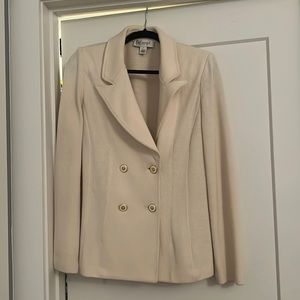 St John’s Knit Double Breasted Ivory Blazer size 8